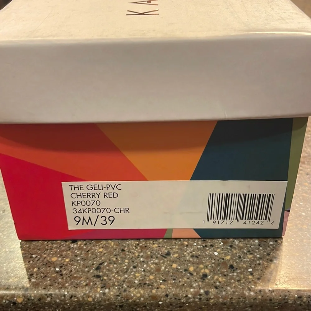 KATY PERRY “THE GELI-PVC” in CHERRY RED SIZE 9/39 WORN ONLY A FEW TIMES WITH BOX - Picture 2 of 6